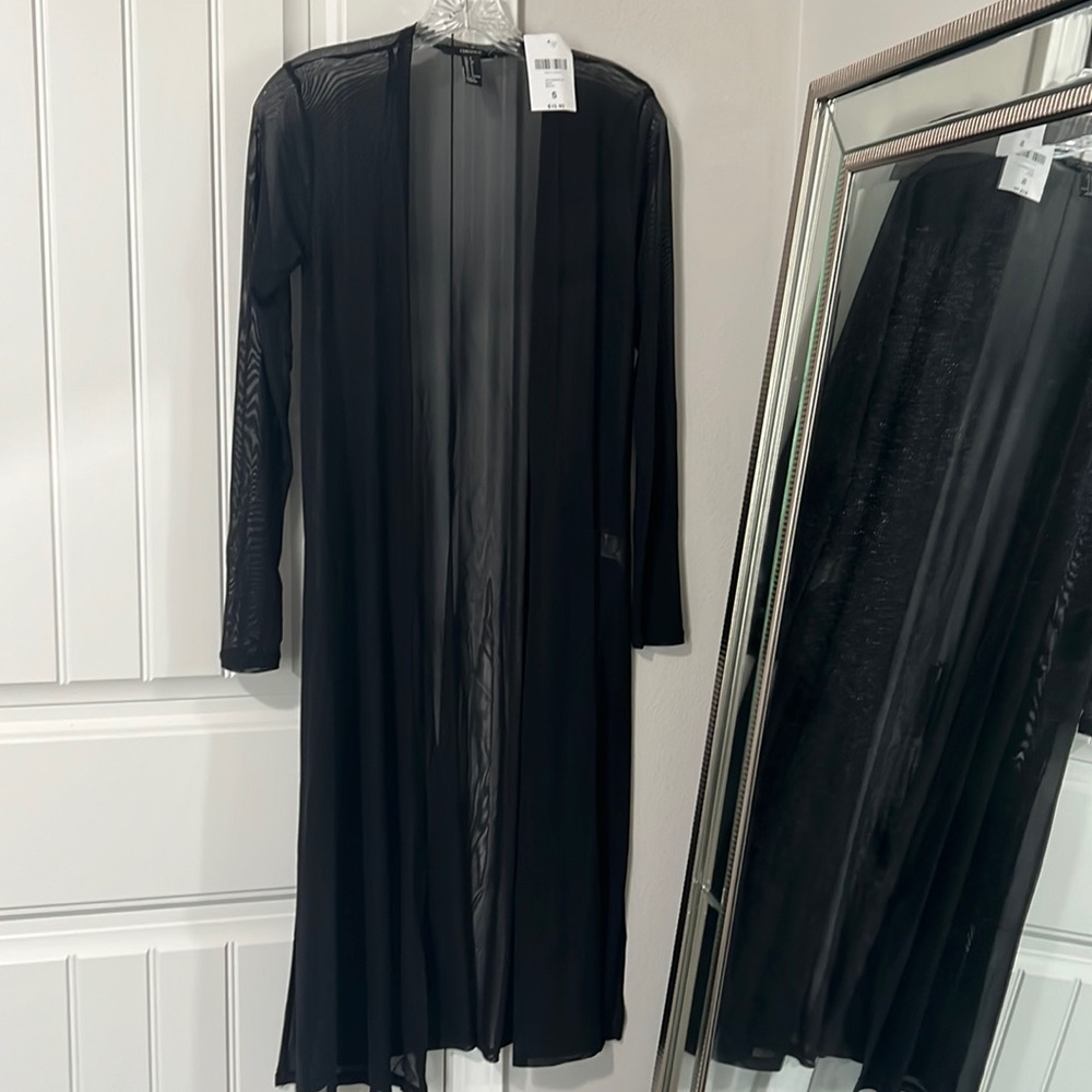 Forever 21 Mesh Cardigan, *NEW W/ Tags* size small, black